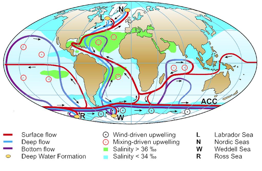 Atlantic Meridional Overturning Circulation (AMOC) Kuklbrodt et al. 2007 McManus et al.