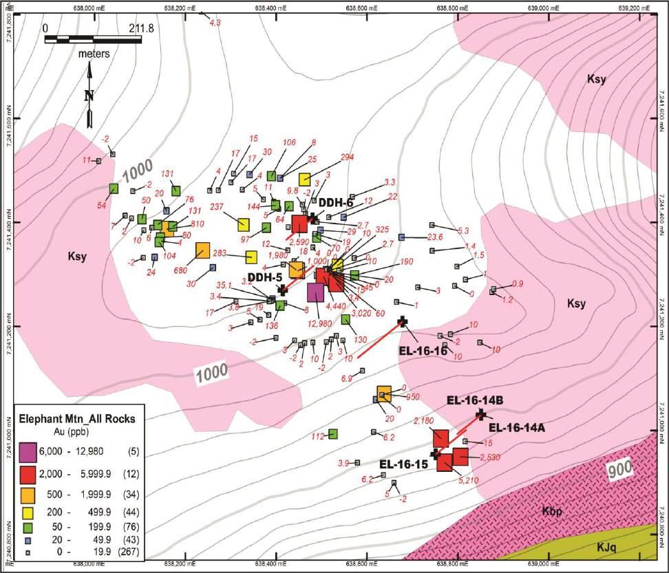 South Zone Geology and Rock Sample Results Syenite 4.