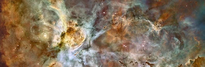 large cloud of interstellar gas and dust - giving birth to millions of stars Hubble Space