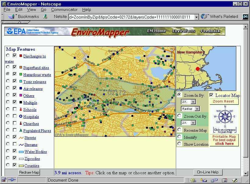 Public GIS Internet Applications - EPA