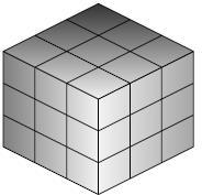 If a cube was made with the grid shown on each of its faces, what would its total surface area be