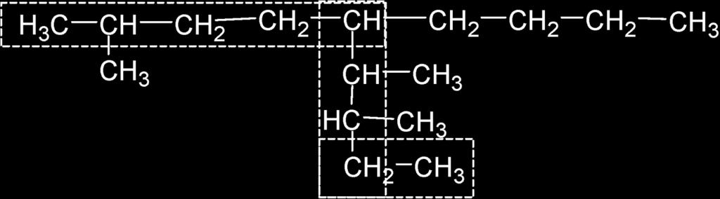 which has the greatest number of alkyl groups on
