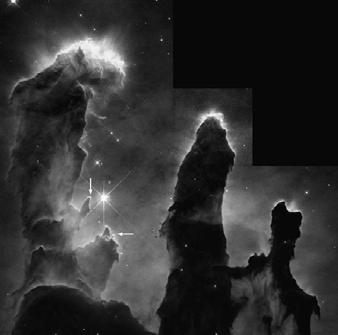 Clouds + dust in Eagle Nebula Rosetta Nebula O & B