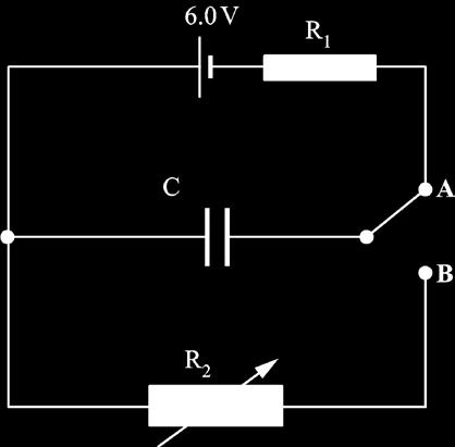 It was then discharged through the variable resistor R 2 by connecting the switch to B.