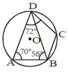 9. In the given figure, O is the centre of the circle; OAB = 30 and OCB = 40. Calculate AOC. 10. In the given figure, O is the centre of the circle and AOB = 110