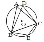 15. In the given figure, O is the centre of the circle and ΔABC is equilateral. Find (i) BDC (ii) BEC. 16. In the given figure, O is the centre of the circle and AOC = 160. Prove that 3 y 2 x = 140.