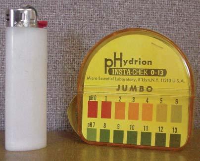 Tests: One can learn a good deal about a chemical simply by measuring its ph and determining if it is flammable.