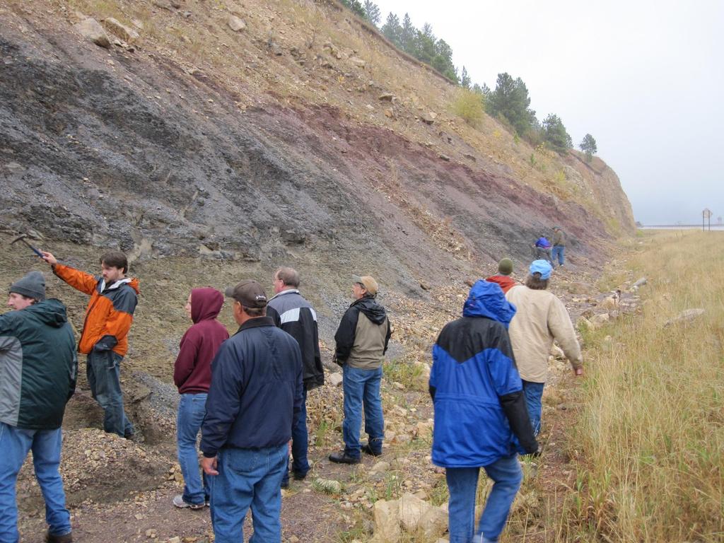 Field trip led by the Geological Survey Program and SDSM&T in Oct. 2010 to highlight Black Hills area geology and its relevance to oil and gas.