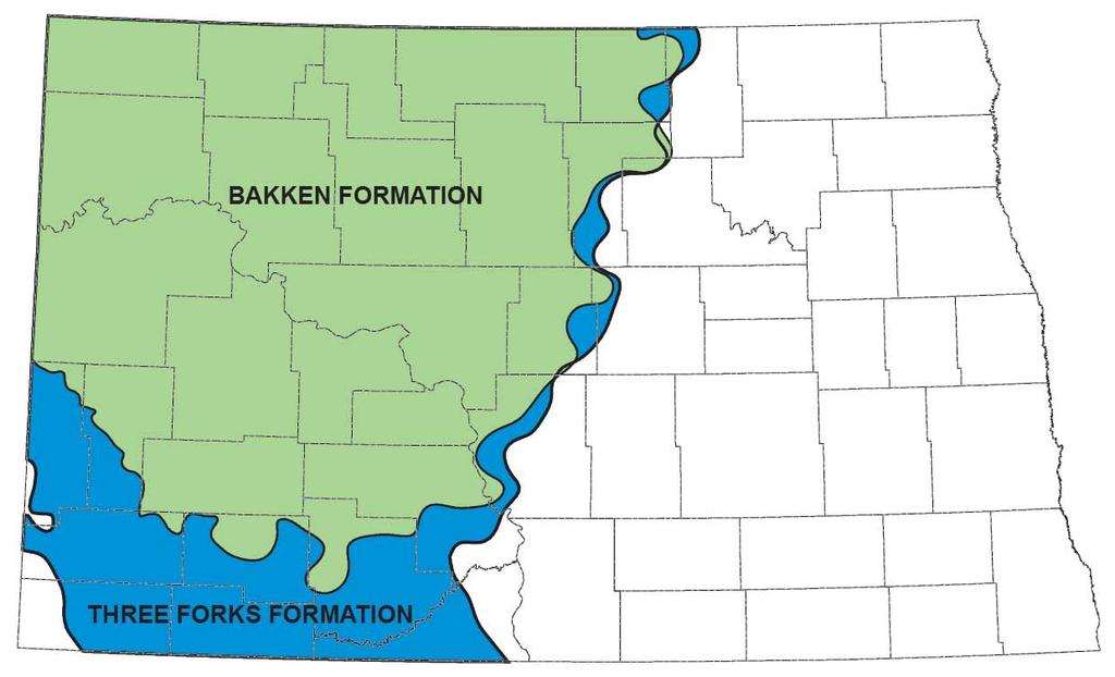 Extent of Bakken and Three Forks Formations in North Dakota This is why the activity and development that we hear about in North Dakota related