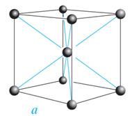 cubic (fcc): contains an atom at