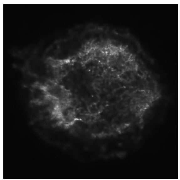 the supernova remnnant Radio continuum 20 cm map traces thermal