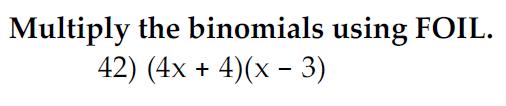 Problem #42 (Polynomials) (4x +