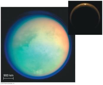 Saturn s Titan & Enceladus Saturn s large moon Titan is the only moon in the solar system that has a