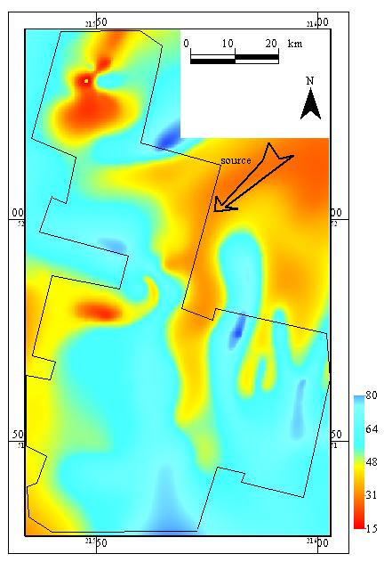 identification in unconsolidated heavy oil reservoirs through accurately determining sedimentary provenance directions and
