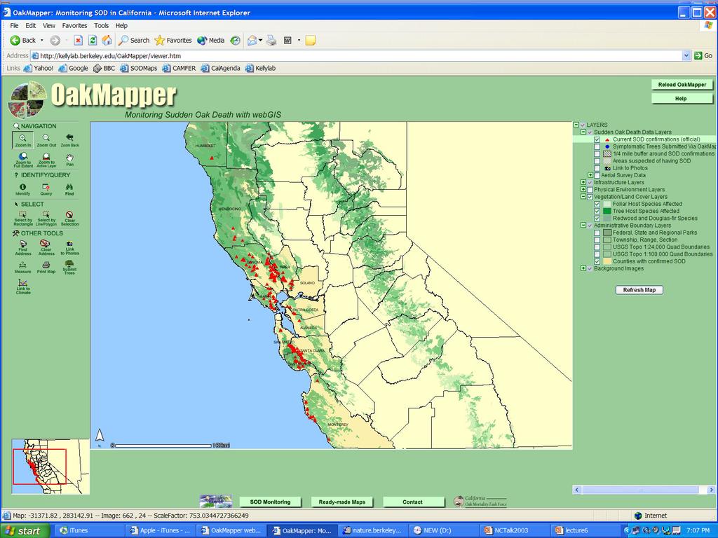 OakMapper webgis and Community-based Monitoring As we learn what the data mean, we can provide clear