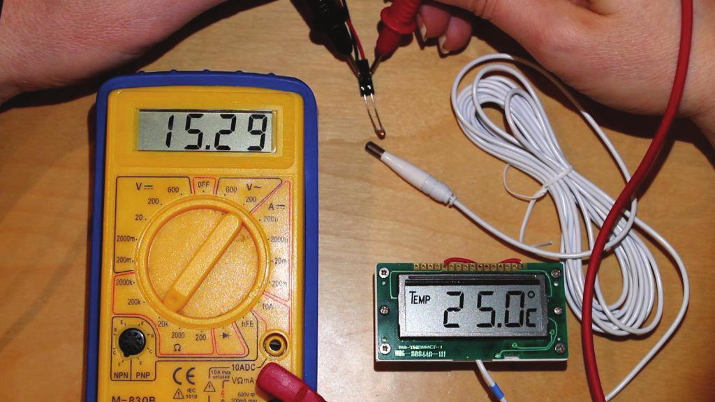 Activity 6 You are testing a thermistor to be used in a device to measure the temperature for control purposes. A resistance of 15.29 kω is recorded. T T Figure 5.
