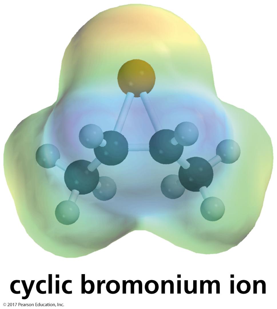 A Cyclic Bromonium Ion Intermediate The carbons atoms connected to the oxygen atom are the most electrophilic