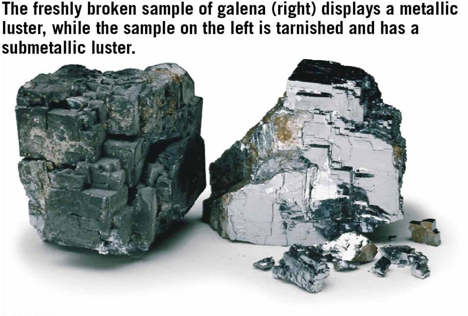 Physical Properties of Minerals Luster is the quality of light reflected from the surface of a mineral Minerals that look like shiny metal have a