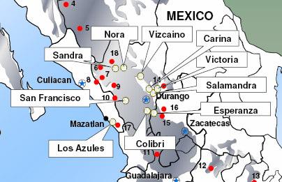 Durango-Zacatecas Region, Mexico Canasil Multiple Projects in a Region Hosting Major Recent Discoveries Silver Standard La