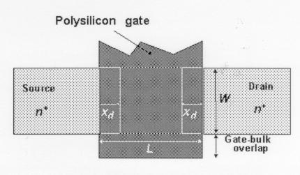 The Gate Capacitance C gdo Lateral diffusion