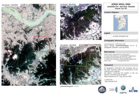 KARI Activities for Korean disasters Snow hazard extent map