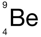 mass number atomic number Describing an atom - Beryllium Atomic number of 4 o 4 protons o 4 electrons Atomic mass of 9.