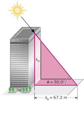 1.4 Trigonometry Find height of building = tanθ h