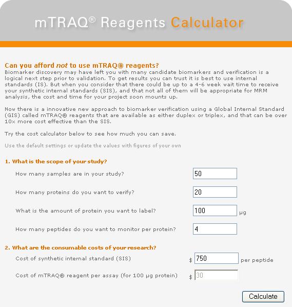 Analytical Reproducibility of Quantitative MRM Assays using mtraq Reagents To evaluate the ultimate reproducibility of an MRM assay using the mtraq Reagent Global Internal Standard, another