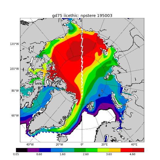 CERA-20C (sea ice thickness) CERA-20C Ice thickness in