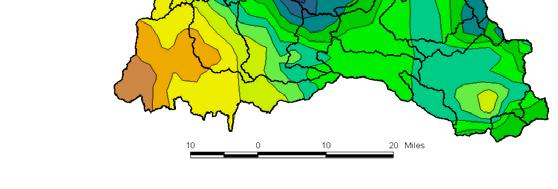 Distributed Rainfall-Runoff, Runoff, Snowmelt Modeling 11 Zones of Mean Annual Precipitation American River,