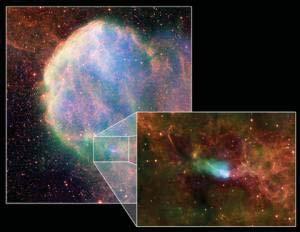 Supernova Remnants IC 443 - Jellyfish Nebula X-ray: blue