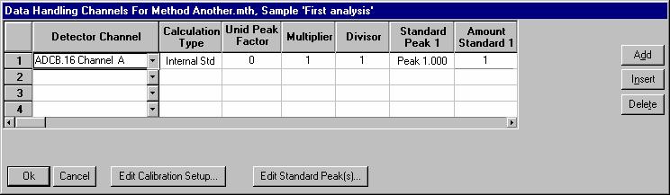 If you only want to specify a single Multiplier, Divisor, Unidentified Peak Factor, and Amount Standard to be used for all channels of all detectors, you can use the SampleList, RecalcList or Inject