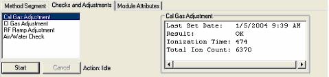 Checks and Adjustments Four adjustments may be made in the Checks and Adjustments tab dialog.