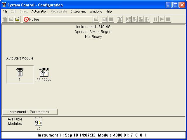 System Control remembers where to put the icon the next time that the system connects. Place the GC icon in the AutoStart Module window if either a CP-8400 or CP-8410 AutoSampler is used with the GC.