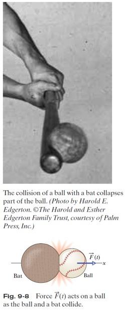 9.6: Collision and Impulse In this case, the collision is brief, and the ball