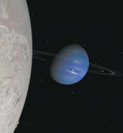 Neptune Very similar to Uranus (but much smaller axis tilt) Many