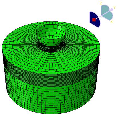 4.4.2 3D modelling of indentation In order to include the rotational effects of the pin, the tribometer setup was modeled in 3D system.