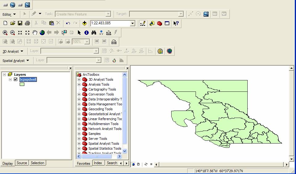 Add Layer Button To create a thematic map using Natural Breaks, do the following: 1)Right click on the census division layer and select Properties, and a dialog box called Layer