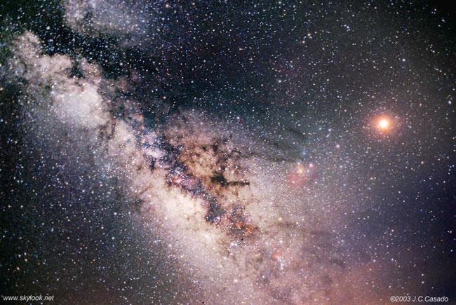Our Milky Way galaxy from Earth contains > 150 billion