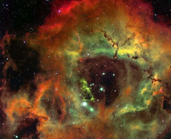 Deep Sky: The Rosette Nebula -emission nebula-3000 light-years away in Our Galaxy.
