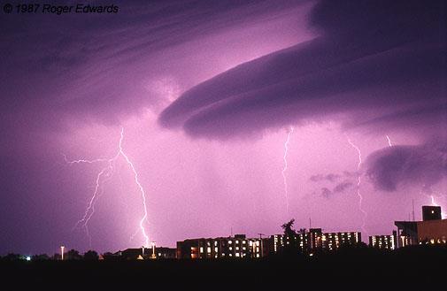 Thunderstorms occur inside warm, moist air