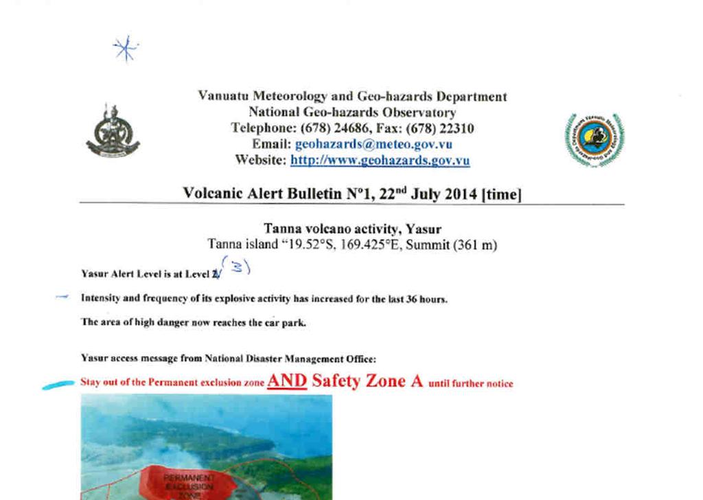 Volcanic Alert Bulletin Explains new data Gives NDMO