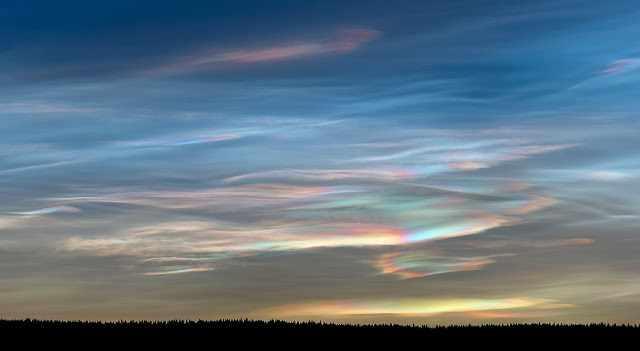 Nacreous Clouds may be found above the