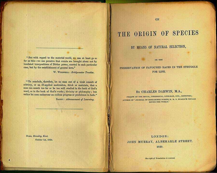 November 24, 1859, Darwin published Voyage: 1831-1836 On the Origin of Species by Means of