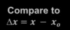 Compae to Dx = x