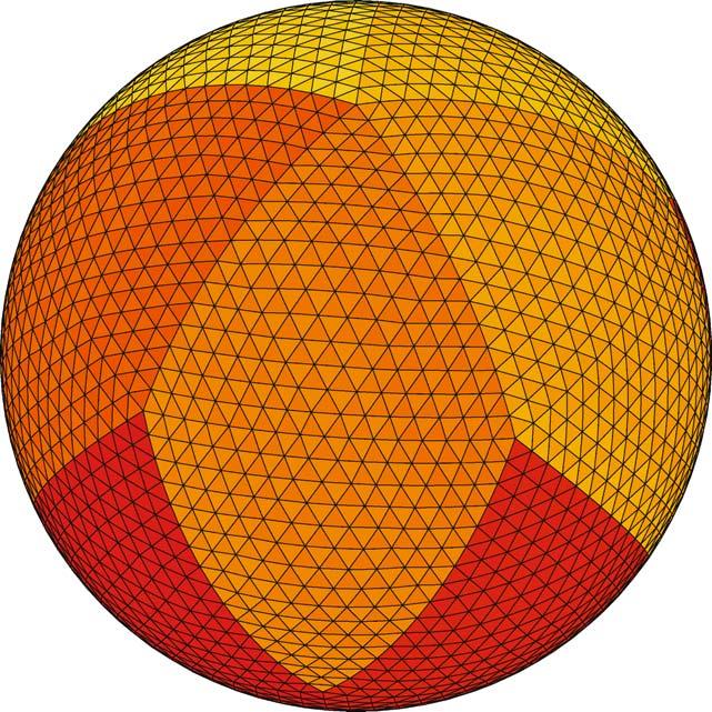 Color Plates 277 Fig. 6.1 An example of the icosahedral grid.