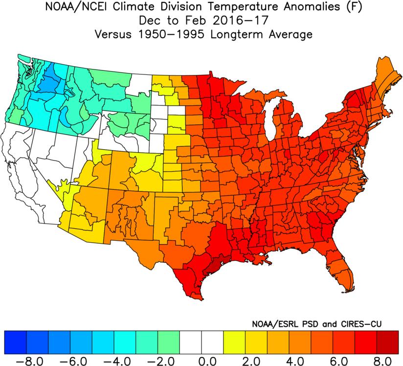 Review of 2016-17 My DJF Forecast Actual DJF Temps Last winters forecast did not work out well. It ended up being cool/cold in the NW/Northern Rockies, and warm over much of the rest of the country.