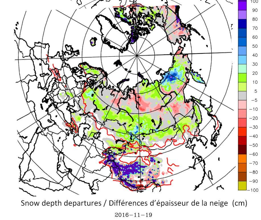In addition the extensive or geographical size of the snow cover in Siberia was also extreme during the month of October 2016.