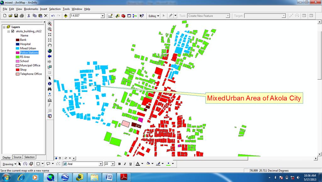 Main Market Area Location map of Akola city Minimum Residential Area Location map In the above