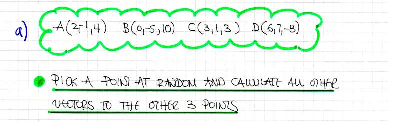 Question 21 (****) The points A( 2, 1, 4), B( 0, 5,10), C ( 3,1,3 ) and ( 6,7, 8) fixed origin O.